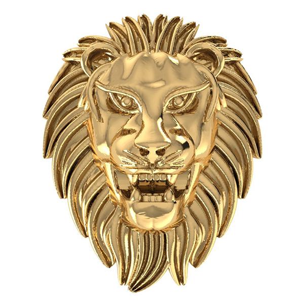 Lion Haed Murti Logo 3D Cad File Gold Of Jewelry