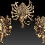 Narasimha Deva 3D Gold Model 3d Print Design Cad File