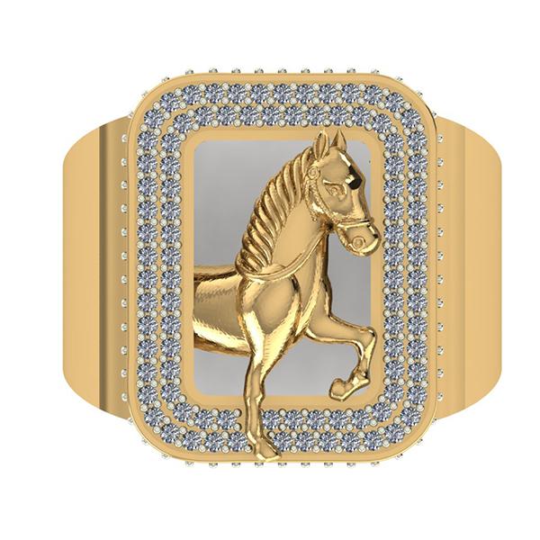 3D Horse Head Gents Ring Bold Power Timeless Style 3DM Cad file