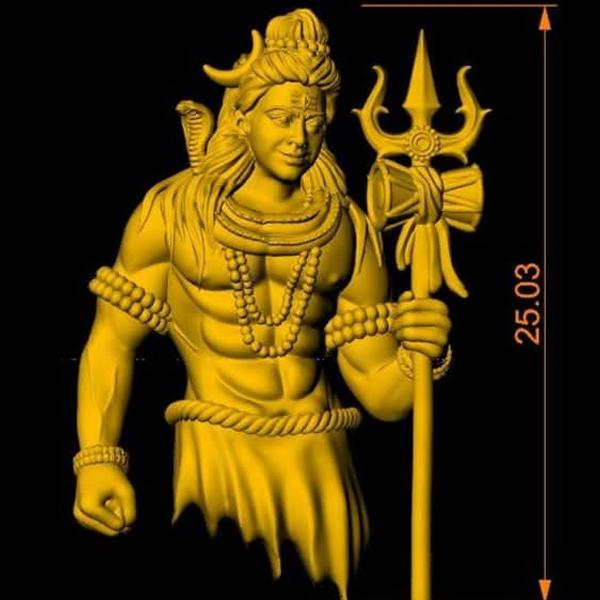 Shiva Gold Pendant 3D Cad File