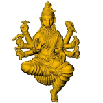 Varahi Laxmi 3D Gold Model 3d Print Design Cad File