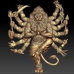 Narasimha Deva 3D Gold Model 3d Print Design Cad File