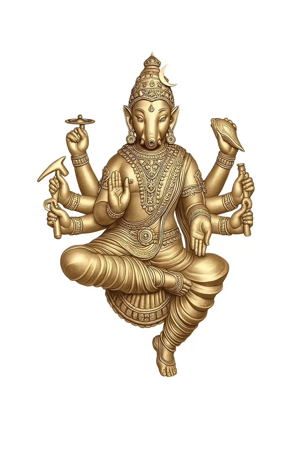 Varahi Laxmi 3D Gold Model 3d Print Design Cad File
