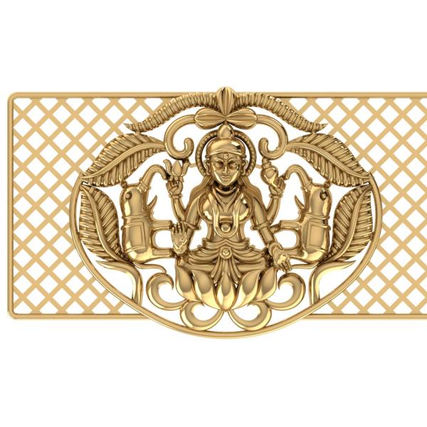 Lakshmi Pendant And Earring 3D Cad File