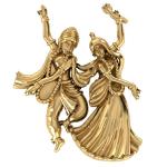 Dancing Radha Krishna Gold Pendant 3D Cad File