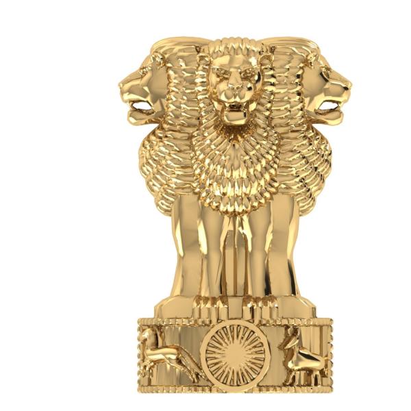 Ashok Stambh Fancy Gold Logo 3D Cad file