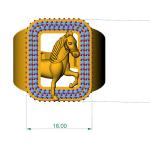 3D Horse Head Gents Ring Bold Power Timeless Style 3DM Cad file