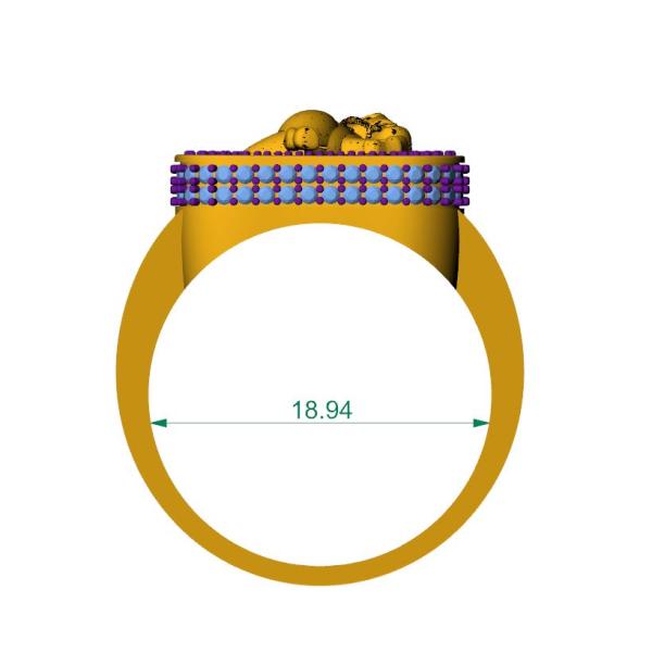 3D Horse Head Gents Ring Bold Power Timeless Style 3DM Cad file