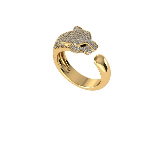 Panther Men's Ring 3D Ring Models STL Files